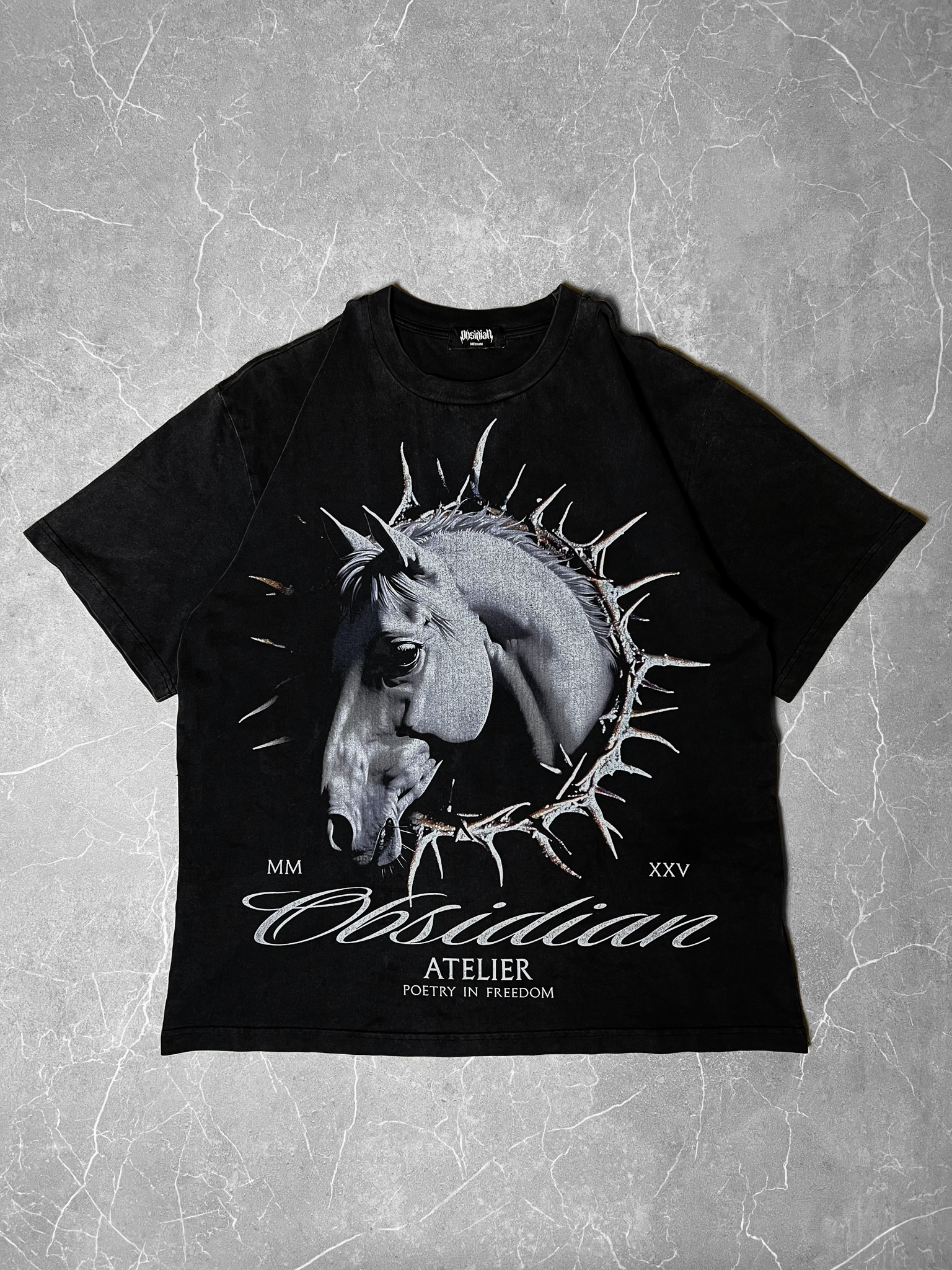 Obsidian Ascend Tee - Washed Black