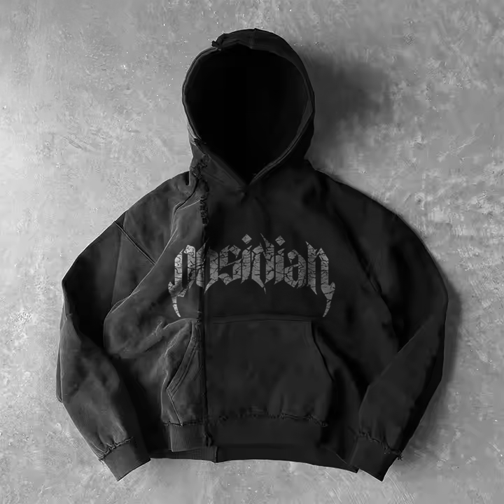 Obsidian Split Hoodie Black Grey Patchwork
Distressed Oversized Streetwear Hoodie
Urban Washed Hoodie Vintage Style